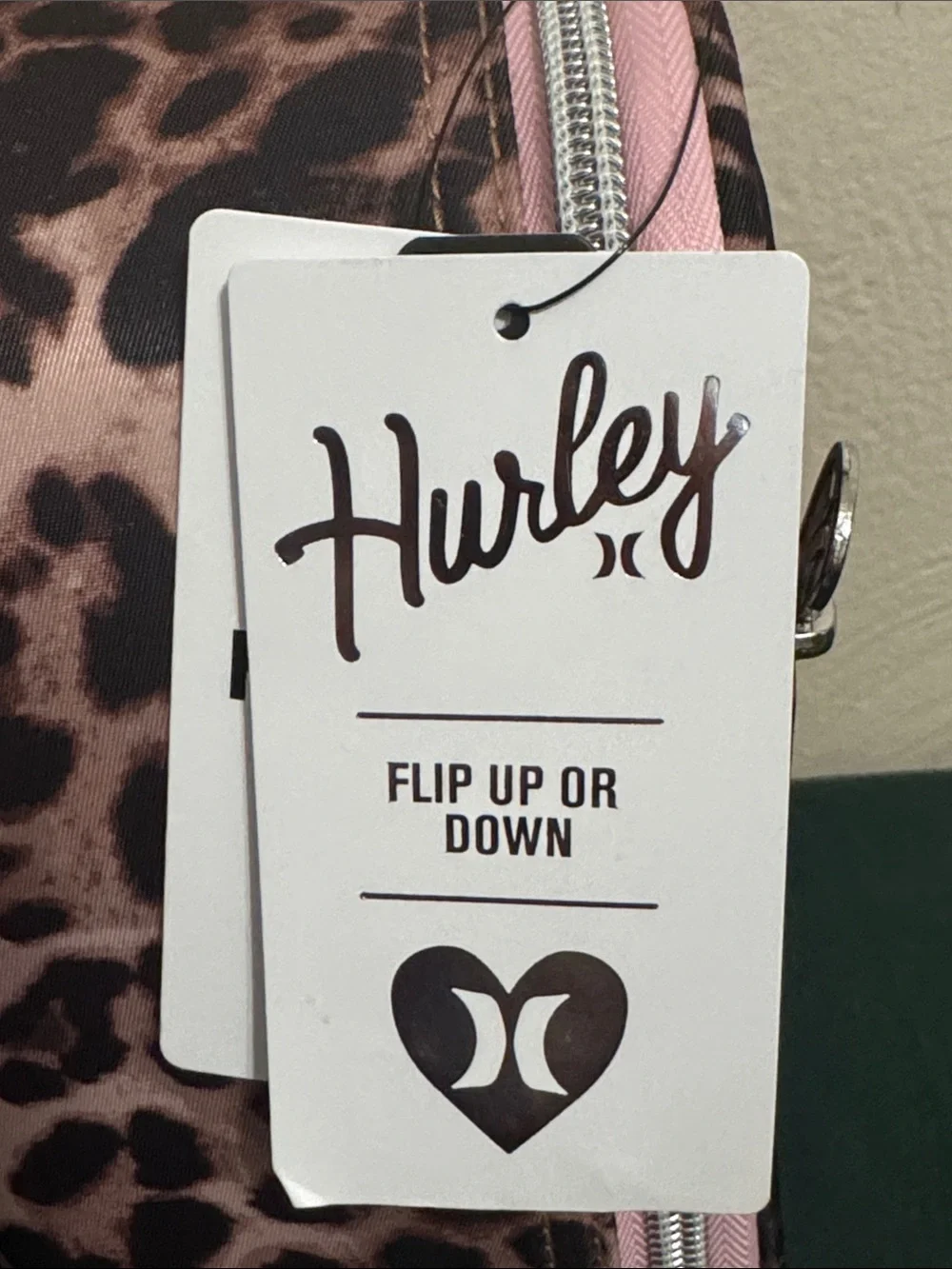 Hurley Pink Sequin Leopard Lunch Bag